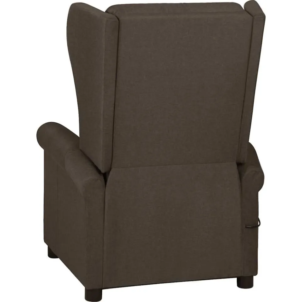 vidaXL Massagestoel stof donkerbruin bruin, foto 3