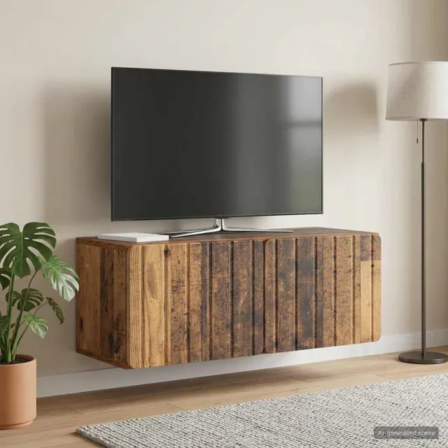 vidaXL Wandbeugel TV-kast 78,5 x 31 x 30 cm Oud hout Bewerkt hout Bruin