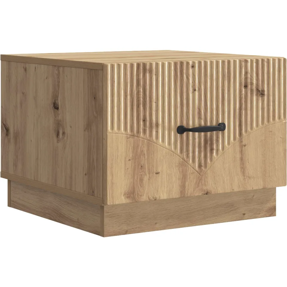 vidaXL Salontafel Artisanaal eiken 49 x 50 x 37 cm Bewerkt hout, foto 3