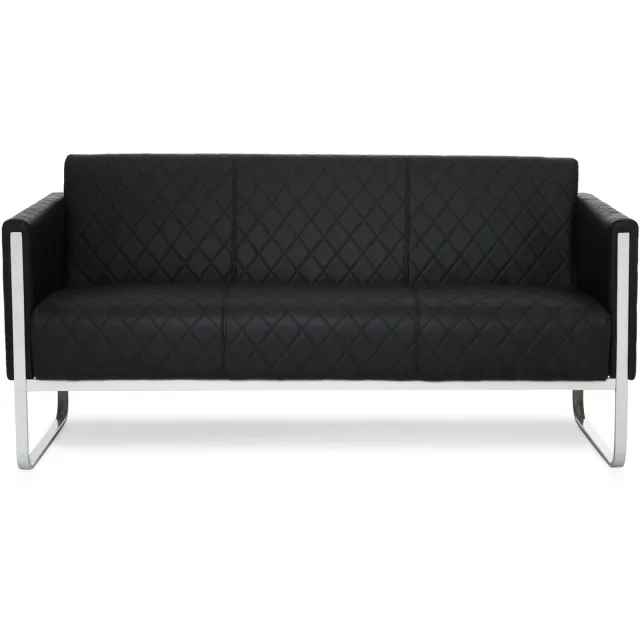 hjh office Loungesofa ARUBA STEP Kunstleder 3-zit zwart hjh OFFICE