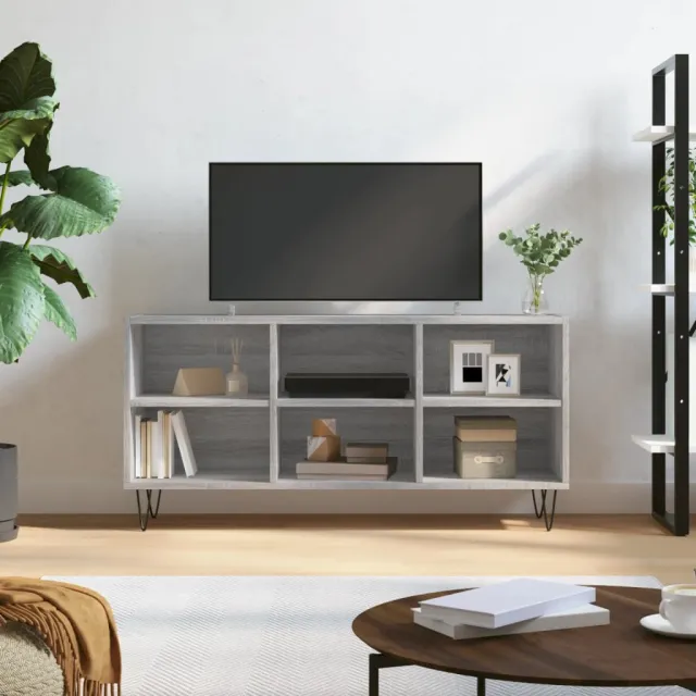 vidaXL Tv-meubel 103,5x30x50 cm bewerkt hout grijs sonoma eikenkleurig, foto 2