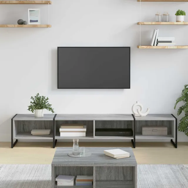 vidaXL Tv-meubel 170,5 x 36 x 30 cm Grijs Sonoma Bewerkt hout