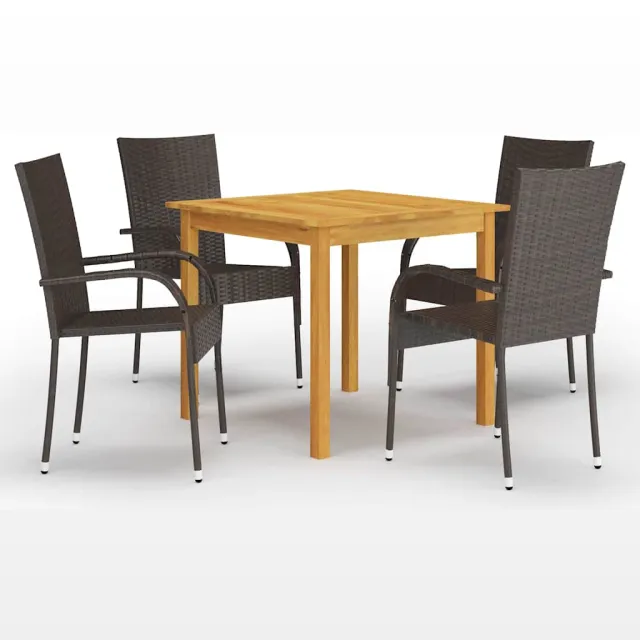 vidaXL 5-delige Tuinset bruin, foto 2