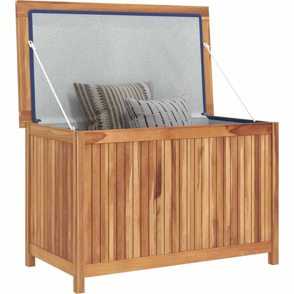 vidaXL Opbergbox 90x50x58 cm massief teakhout Bruin