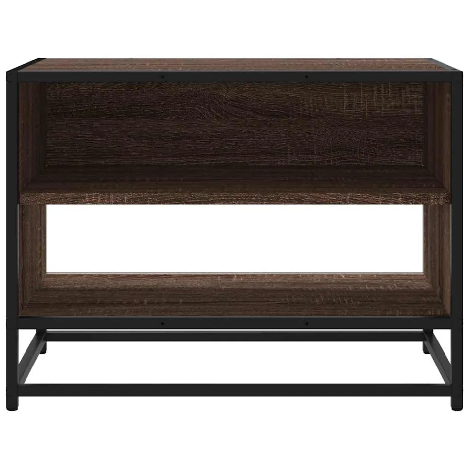 vidaXL Tv-meubel 61x40x46 cm bewerkt hout metaal bruin eikenkleur, foto 4