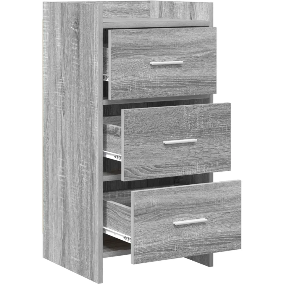 vidaXL Dressoir Grijs Sonoma 40 x 36 x 80 cm Bewerkt hout, foto 3