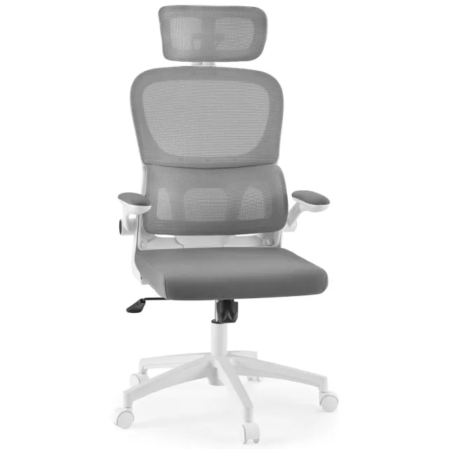 MyBuero Bureaustoel / draaistoel ERGOMY FLEX Zitting stof / rugleuning netstof grijs mybuero