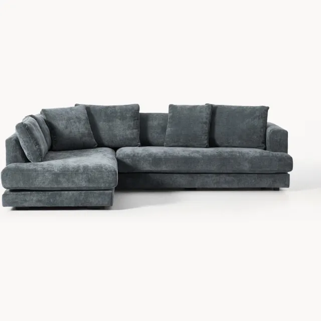 Westwing Collection Hoekbank Tribeca (3-zits) blauw