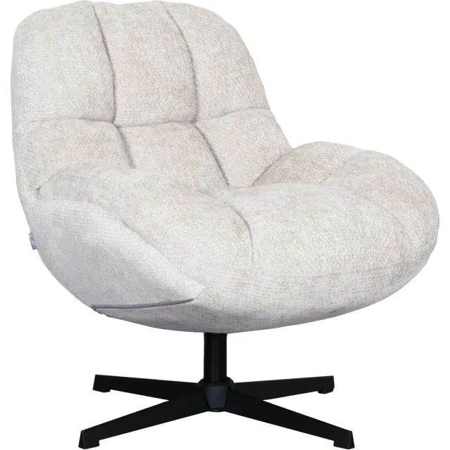 LABEL51 Huxley Fauteuil - Naturel - Velvet - One Size- Normale eetkamerstoel