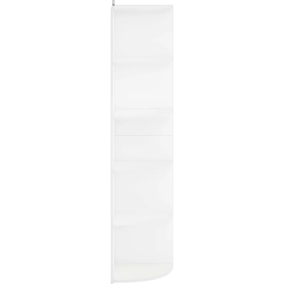 vidaXL Hoekplank 5-laags 41,5 x 41,5 x 178 cm Bewerkt hout Wit
