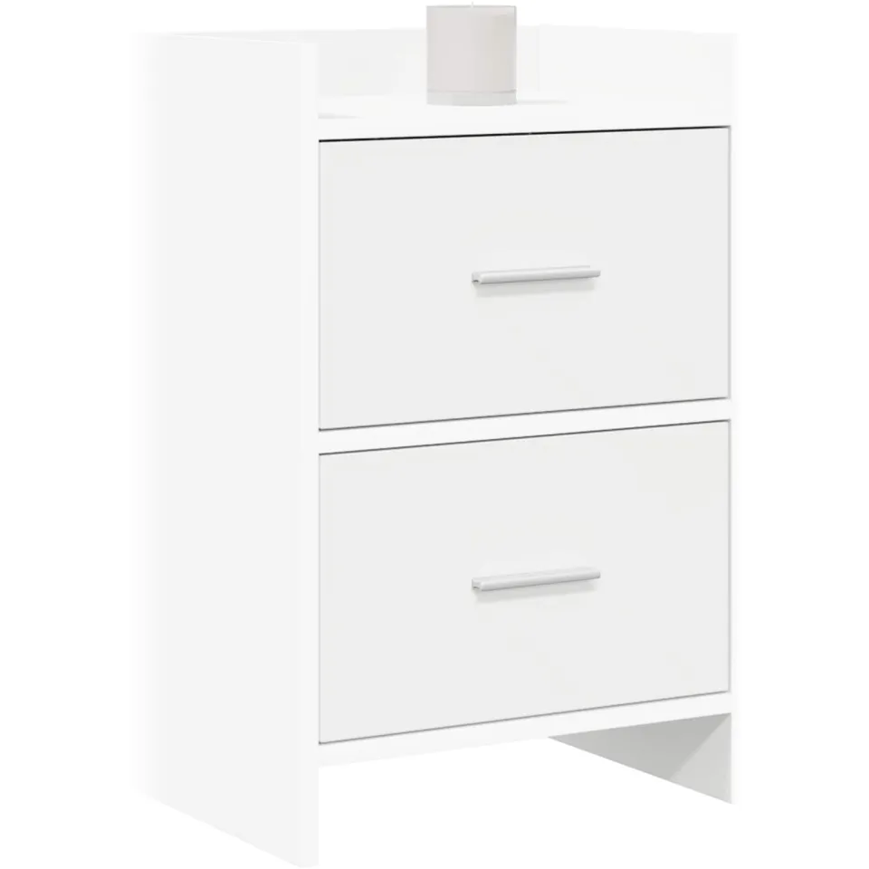 vidaXL Nachtkastjes 2 st Wit 40 x 30 x 60 cm Bewerkt hout
