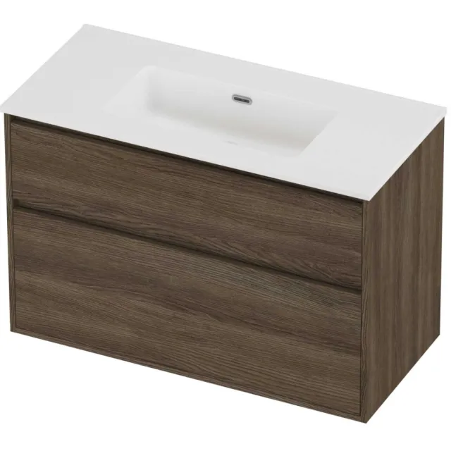 Proline Tribute Badmeubelset Porselein Elegant 100x46x67 cm Mat White Vital Oak Eiken