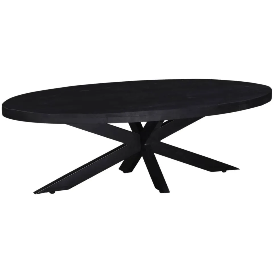Giga Meubel Salontafel Mansour - Zwart Mangohout - 130x70x40cm, foto 5