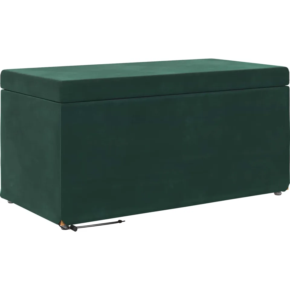 vidaXL Kruk Donkergroen 81 x 41 x 40 cm Velvet en Gefabriceerd Hout