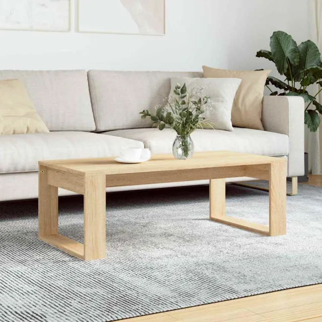 vidaXL Salontafel 102x50x35 cm bewerkt hout sonoma eikenkleurig Bruin