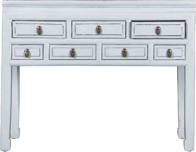 Fine Asianliving Antieke Chinese Sidetable Polar Wit B111xD45xH88cm Chinese Meubels Oosterse Kast