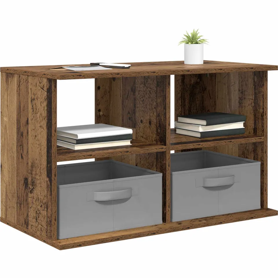 vidaXL TV-standaard met lade Oudhout 79 x 40 x 48 cm Bruin