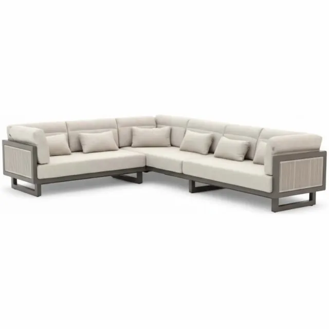 Apple Bee Santorini ROPE Hoek Loungeset 3-delig Nr.3 - Rechts Lang - 239 x 318 cm Beige