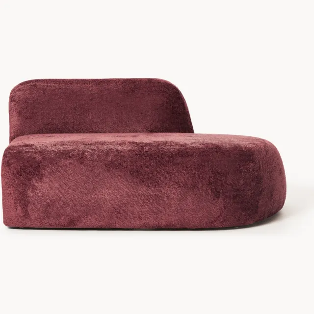 Westwing Collection Teddy bouclé chaise-module Wolke Wijnrood