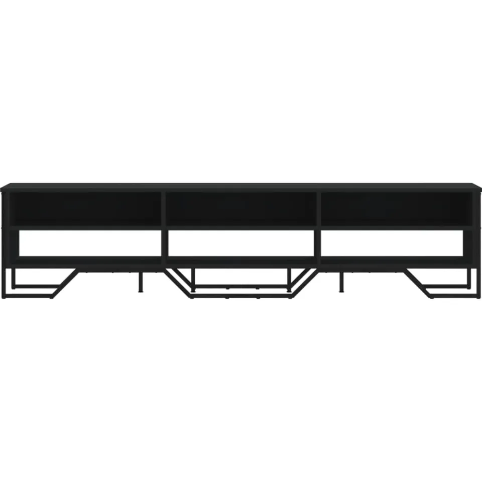 vidaXL Tv-meubel 180x34x41 cm bewerkt hout zwart, foto 4
