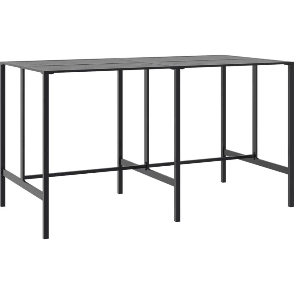 vidaXL Bartafel 200x100x110 cm gepoedercoat staal zwart, foto 3