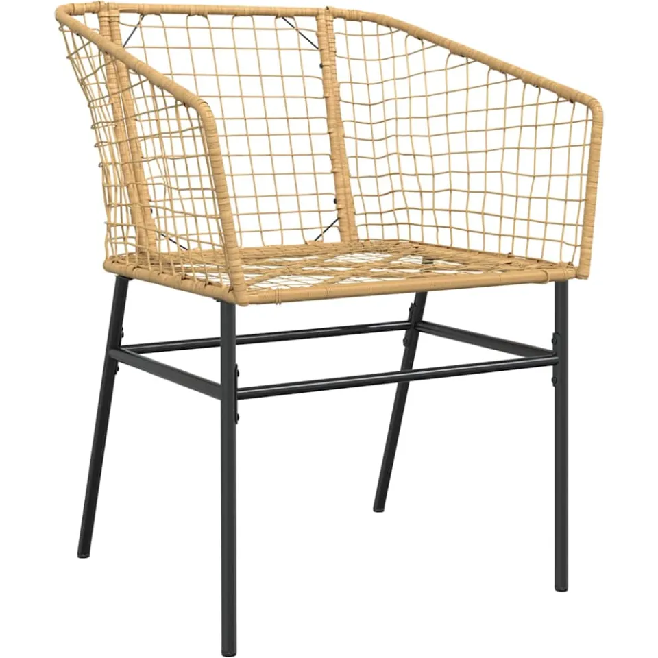 vidaXL 5-delige Tuinset poly rattan glas bruin, foto 3