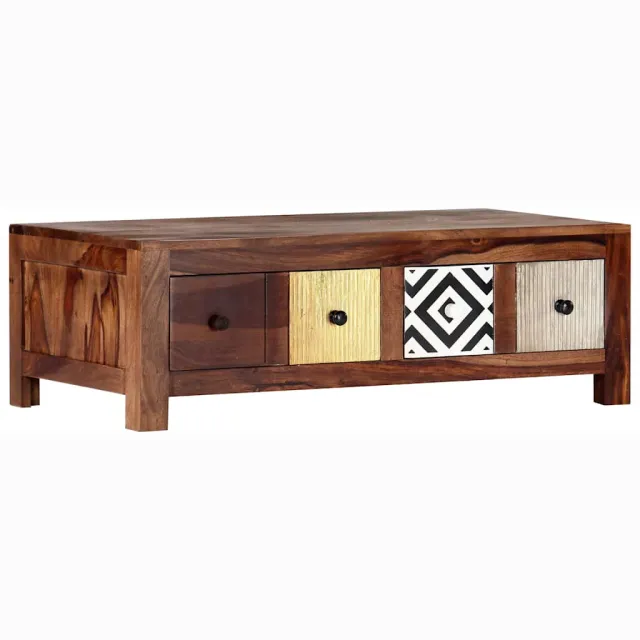 vidaXL Salontafel 90x50x30 cm massief acaciahout Bruin