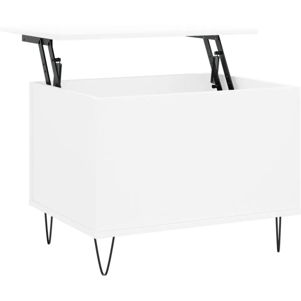 vidaXL Salontafel 60x44,5x45 cm bewerkt hout wit, foto 3