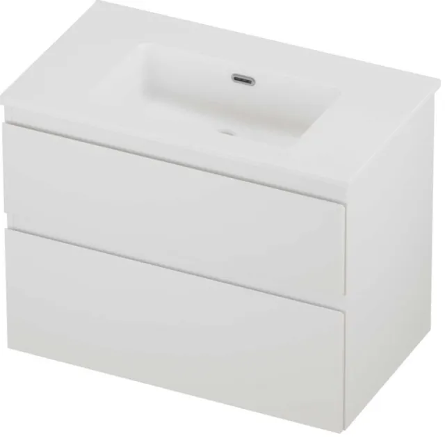 Proline Tribute Badmeubelset Porselein Elegant Zonder Kraangat 80x46x62 cm Mat White Mat Wit