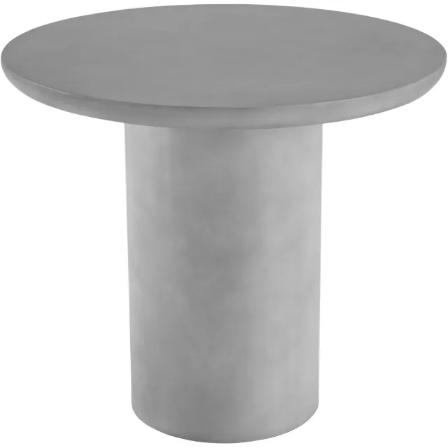 Tectake Ronde Tuintafel Talmi - Buitentafel - ⌀ 86,5 cm x 75,5 cm - Tafel voor Tuin, Terras, Balkon - Tafel Rond - Bijzettafel voor Binnen en Buiten - Weerbestendig - Betonlook - Met Vloerbescherming Grijs