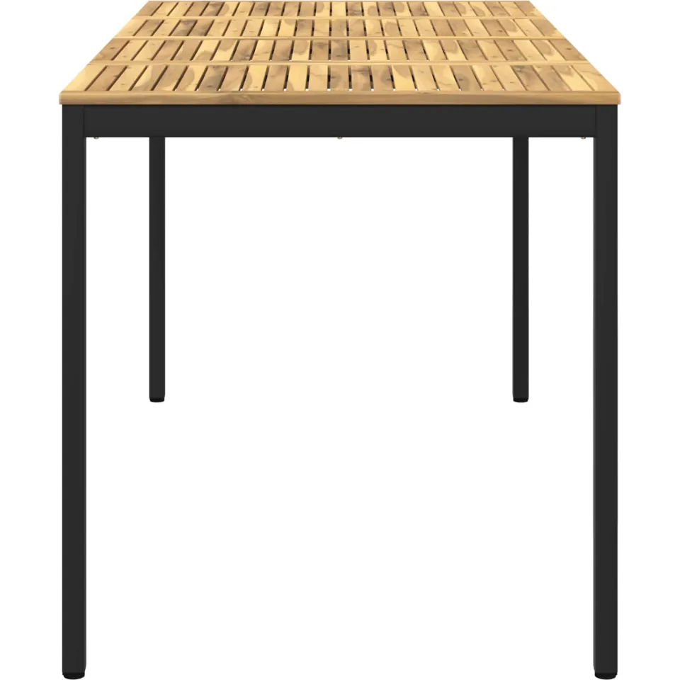vidaXL Tuinbar Tafel NAARDEN Wit en zwart 196 x 100,5 x 105 cm, foto 4