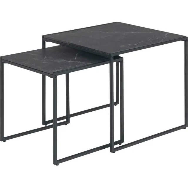 Bendt Bijzettafel 'Anker' Set van 2 stuks zwart