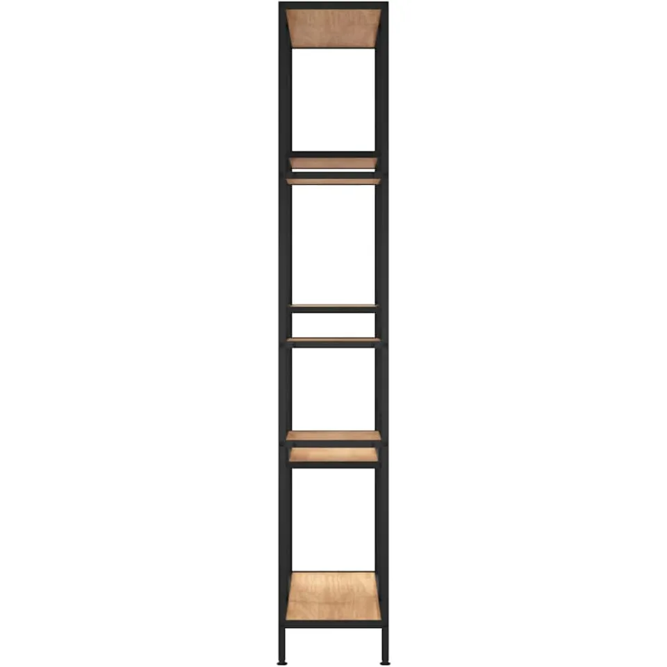 vidaXL Boekenkast 80x30x180 cm staal en bewerkt hout bruin, foto 4