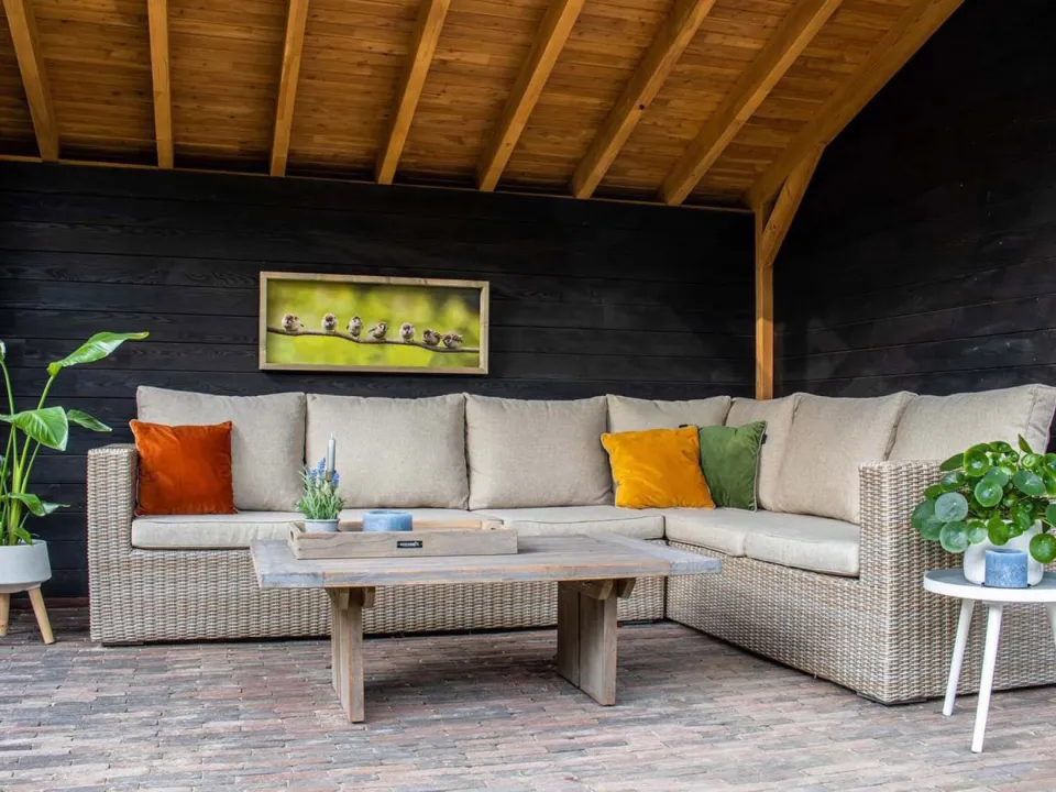 ROUGH Furniture ROUGH-L lounge tuintafel 120x80x42cm bruin, foto 4