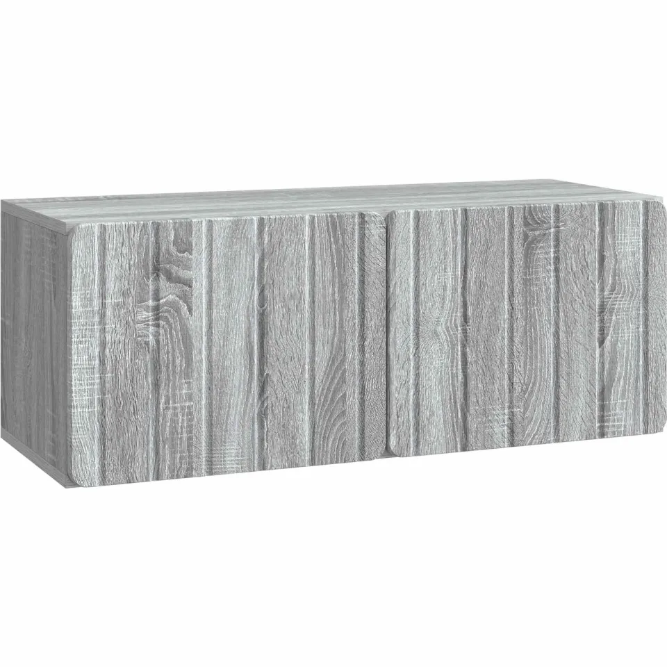 vidaXL Wandbeugel TV-kast 78,5 x 31 x 30 cm Grijs Sonoma Bewerkt hout, foto 3
