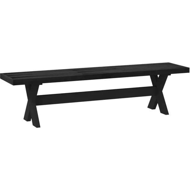 vidaXL Eetbank - NOAIN - 180 - x - 41 - x - 45 - cm - Massief - grenenhout - Zwart