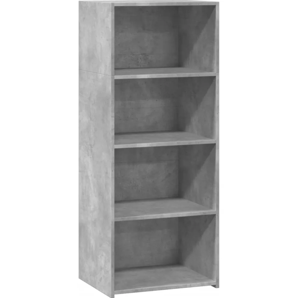 vidaXL Hoge kast 50x41x124 cm bewerkt hout betongrijs grijs, foto 3