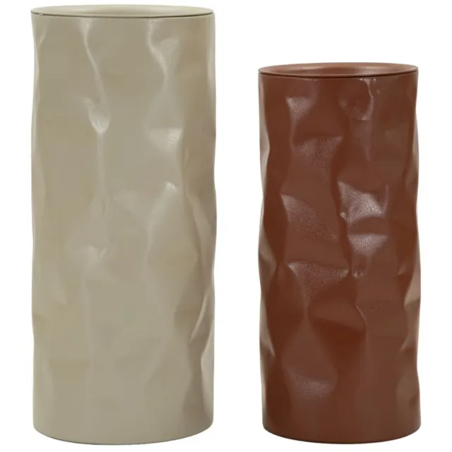 Mauro Ferretti Bijzettafel Norimberga End Table Set 2 Pcs Ø 30×70 cm Rood