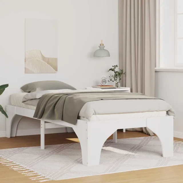 vidaXL Bedframe Wit 80 x 200 cm Massief grenenhout
