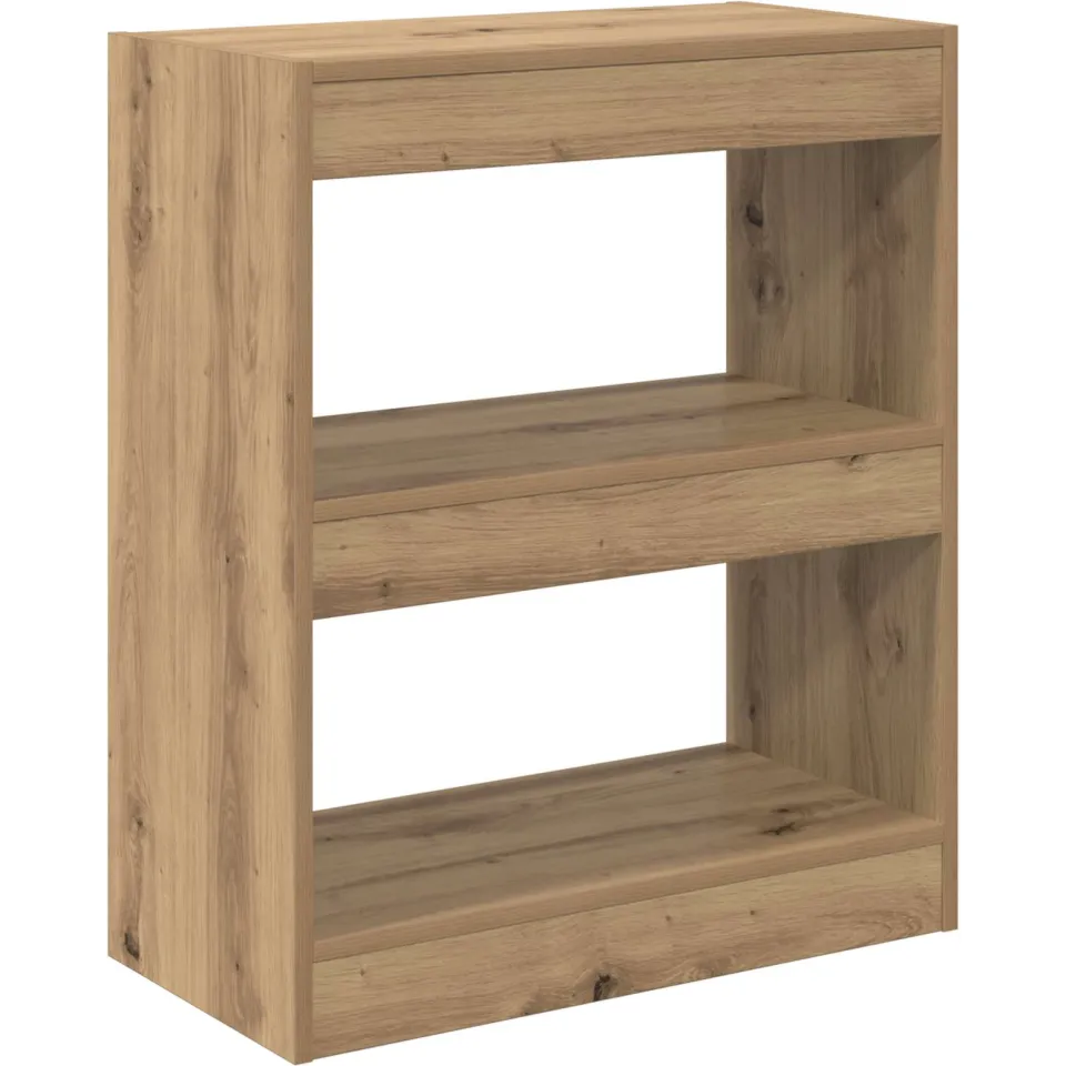 vidaXL Boekenkast 2-laags 60 x 30 x 72 cm Bewerkt hout Artisan Eiken, foto 3