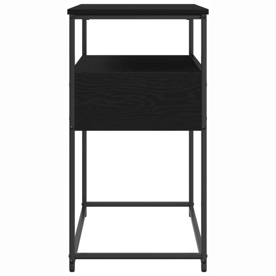 vidaXL Wandtafel Zwart Eiken 75 x 40 x 75 cm Bewerkt hout, foto 3