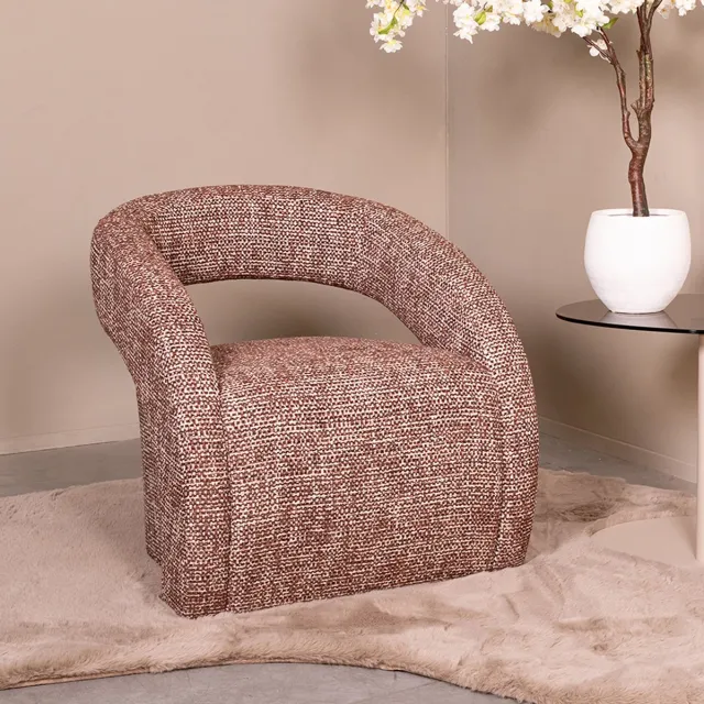 LABEL51 Antibes Fauteuil - Rood - Stof - One Size