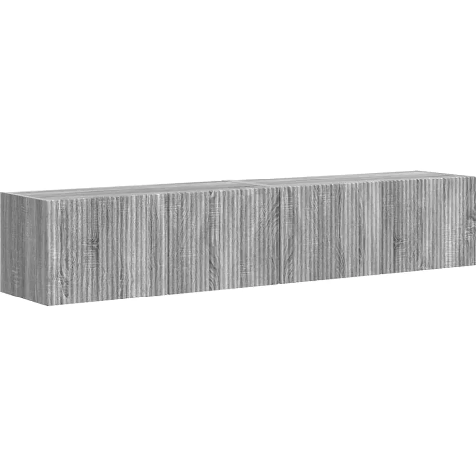 vidaXL TV Wandkast 2 st Grijs Sonoma Bewerkt hout, foto 3