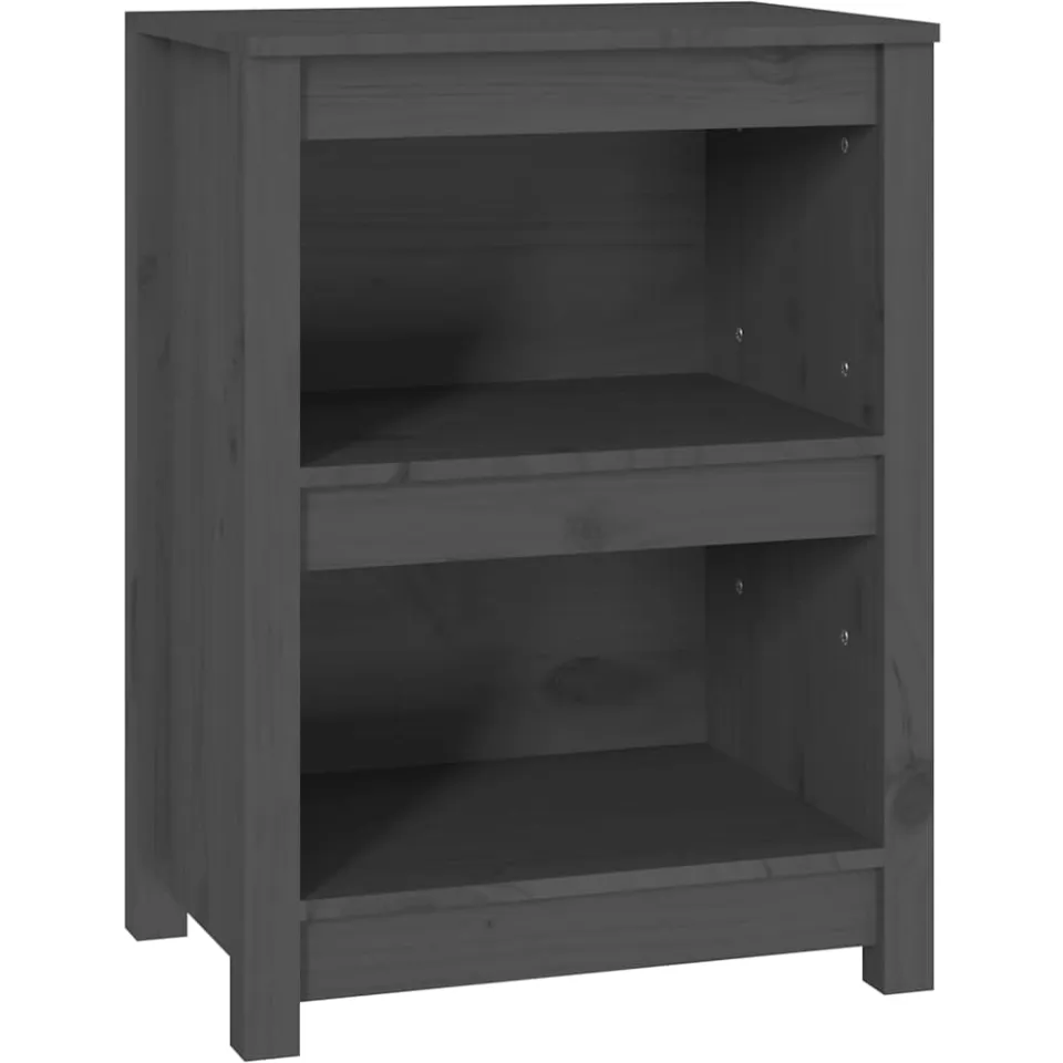 vidaXL Boekenkast 50x35x68 cm massief grenenhout grijs, foto 3