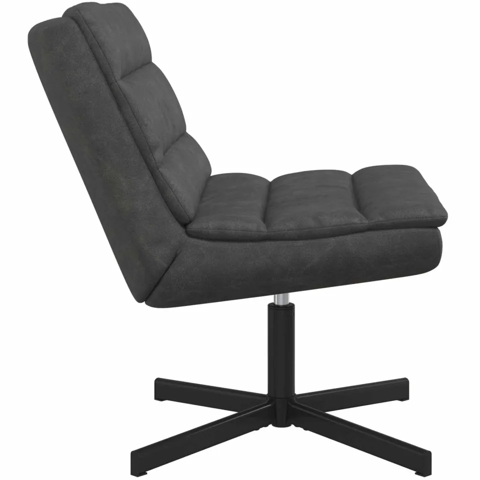 vidaXL Draaistoel Zwart 63 x 75 x 76 cm Antiek PU, foto 3