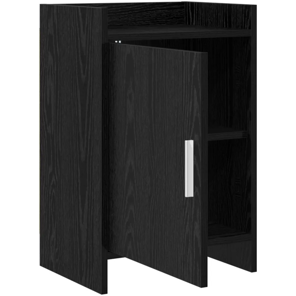 vidaXL Nachtkastjes Zwart eiken 40 x 30 x 60 cm Bewerkt hout, foto 3