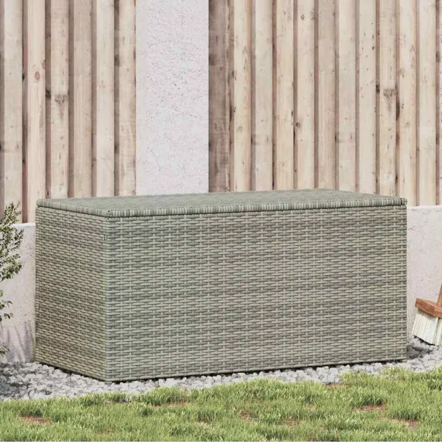 vidaXL Tuinbox 100x50x50 cm poly rattan grijs, foto 2
