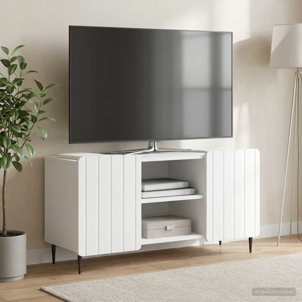 vidaXL TV-kast Wit 102 x 34,5 x 52 cm Bewerkt hout, foto 4