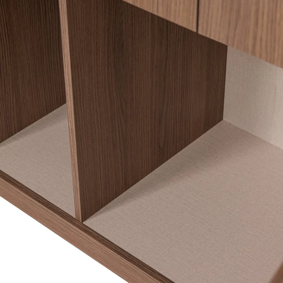 WOOOD Build Opbergkast 80 cm - Walnoot Fineer - Bruin - 215x80x41, foto 6