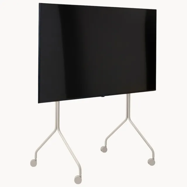 Pedestal Tv-meubel Moon Rollin' met wieltjes Beige
